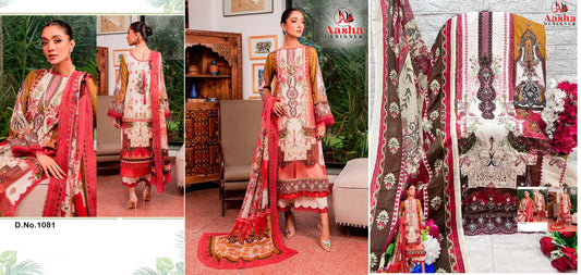 1081 Aasha Designer Pakistani Salwar Suits