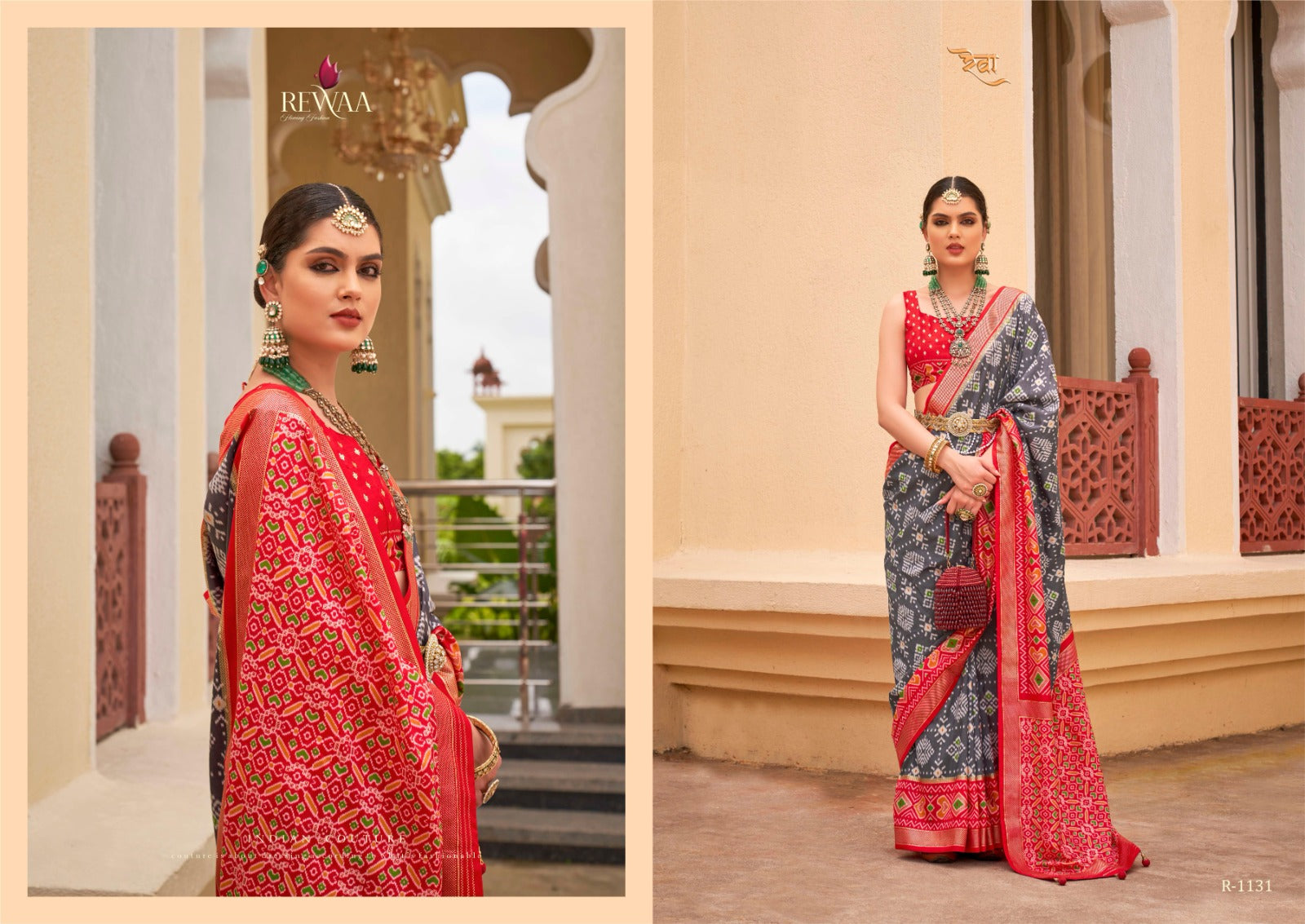 R-1131 Sankalp Patola Rewaa Sarees