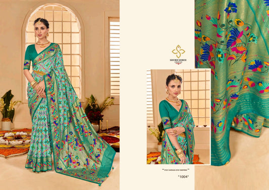 1004 Kesar Tilk Shubh Shree Sarees