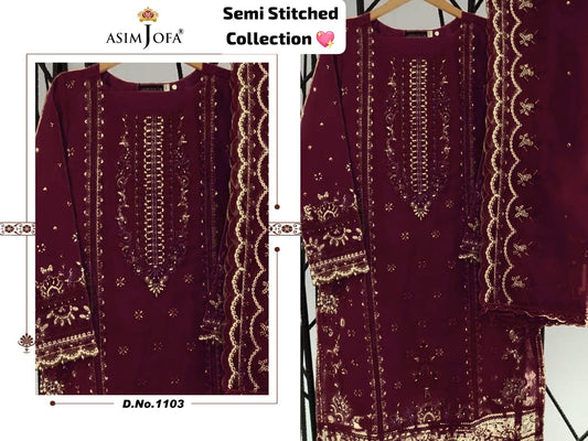 1103 Asim Jofa Pakistani Salwar Suits