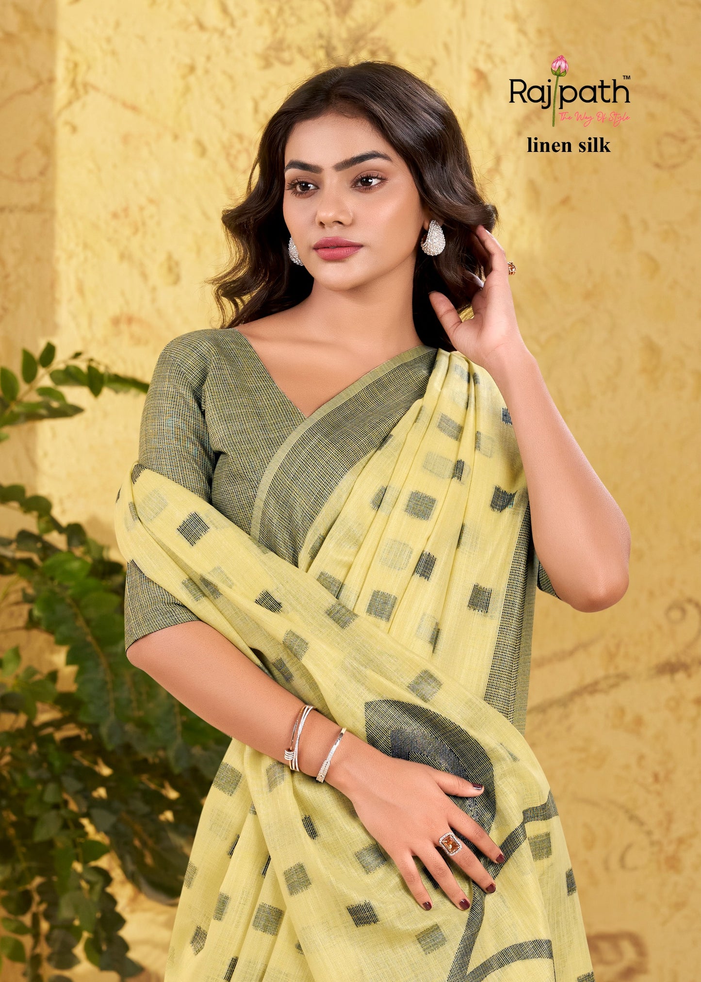 417 Carnival Rajpath Linen Silk Sarees