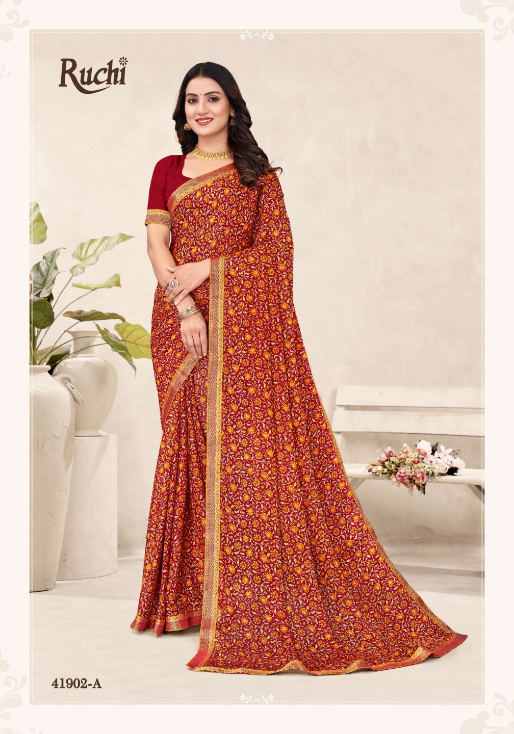 41902-A Simayaa Vol 34 Ruchi Chiffon Sarees