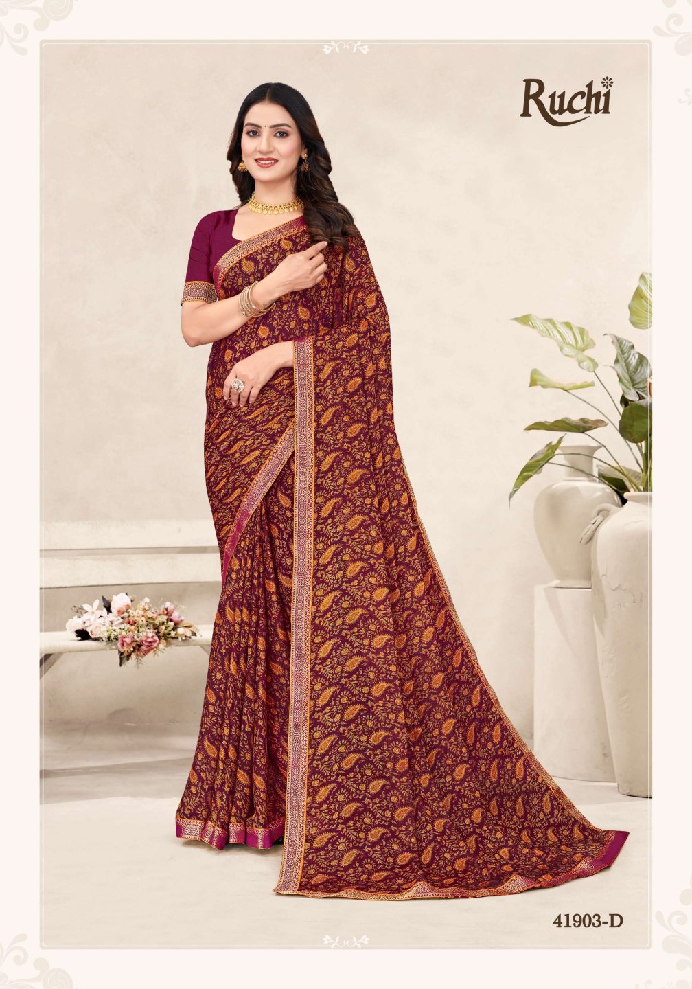 41903-D Simayaa Vol 34 Ruchi Chiffon Sarees