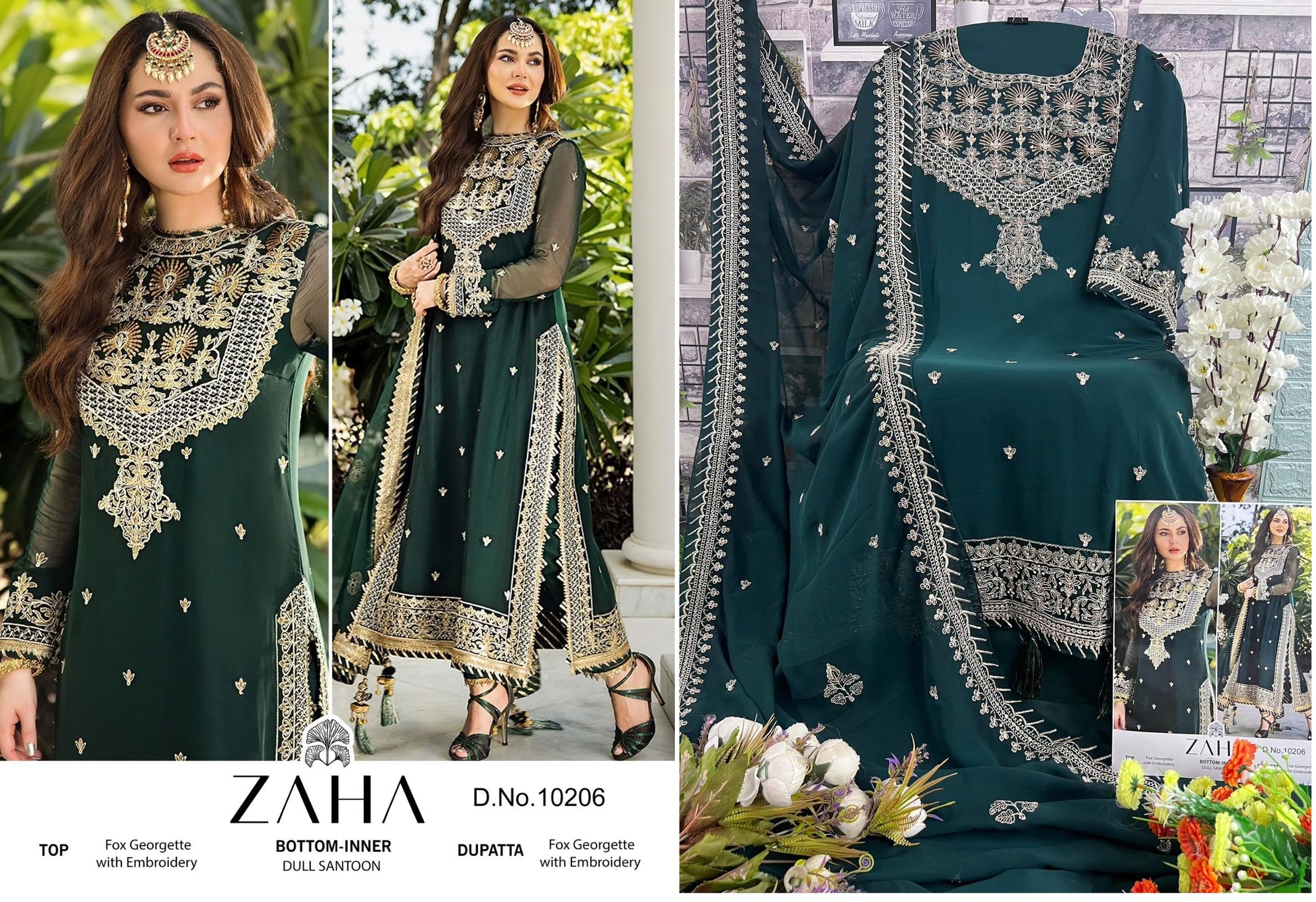 10206 Zaha Pakistani Salwar Suits