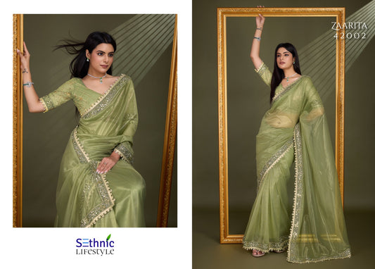 42002 Zaarita Sethnic Gold Infused Sarees