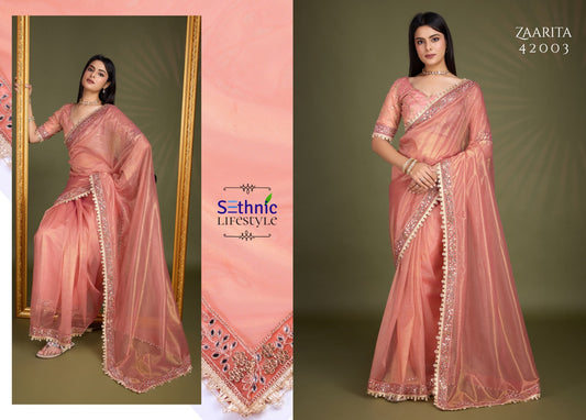 42003 Zaarita Sethnic Gold Infused Sarees