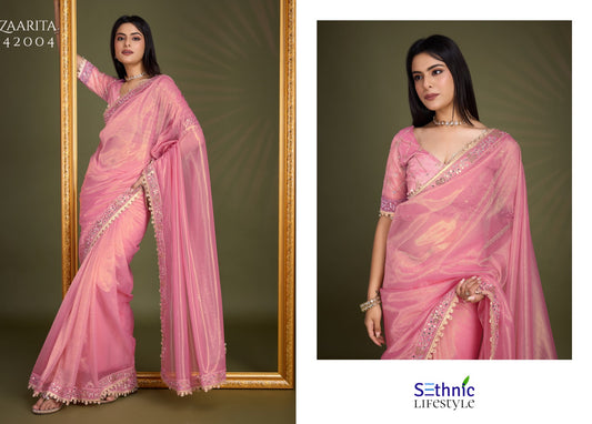 42004 Zaarita Sethnic Gold Infused Sarees