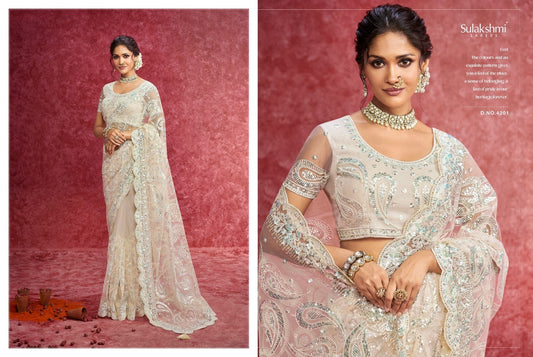4201 Ambika Sulakshmi Prints Net Sarees