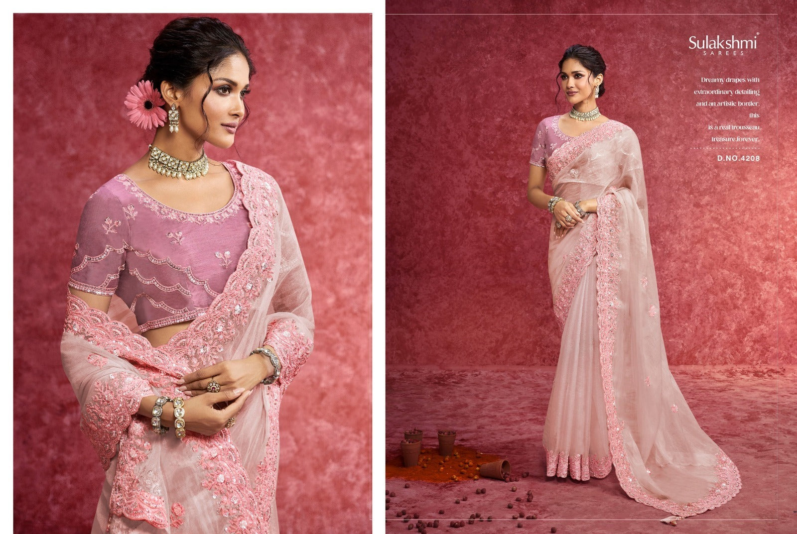 4208 Ambika Sulakshmi Prints Pure Weave Sarees