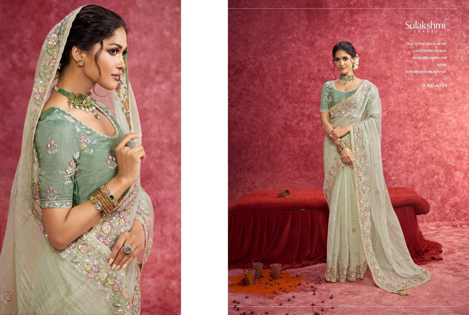 4209 Ambika Sulakshmi Prints Pure Weave Sarees