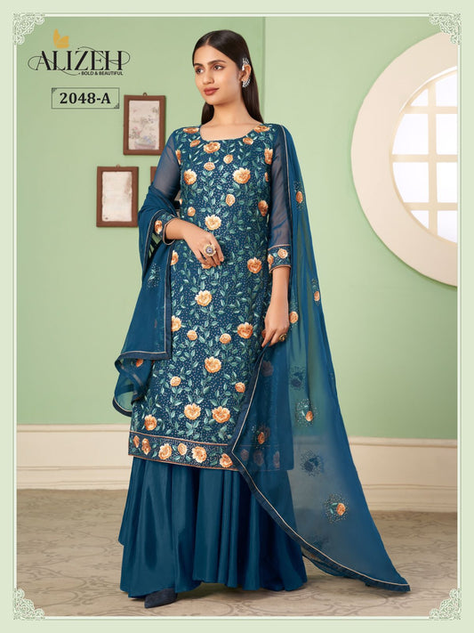 2048A Zaida Vol 10 Alizeh Unstitched Suits