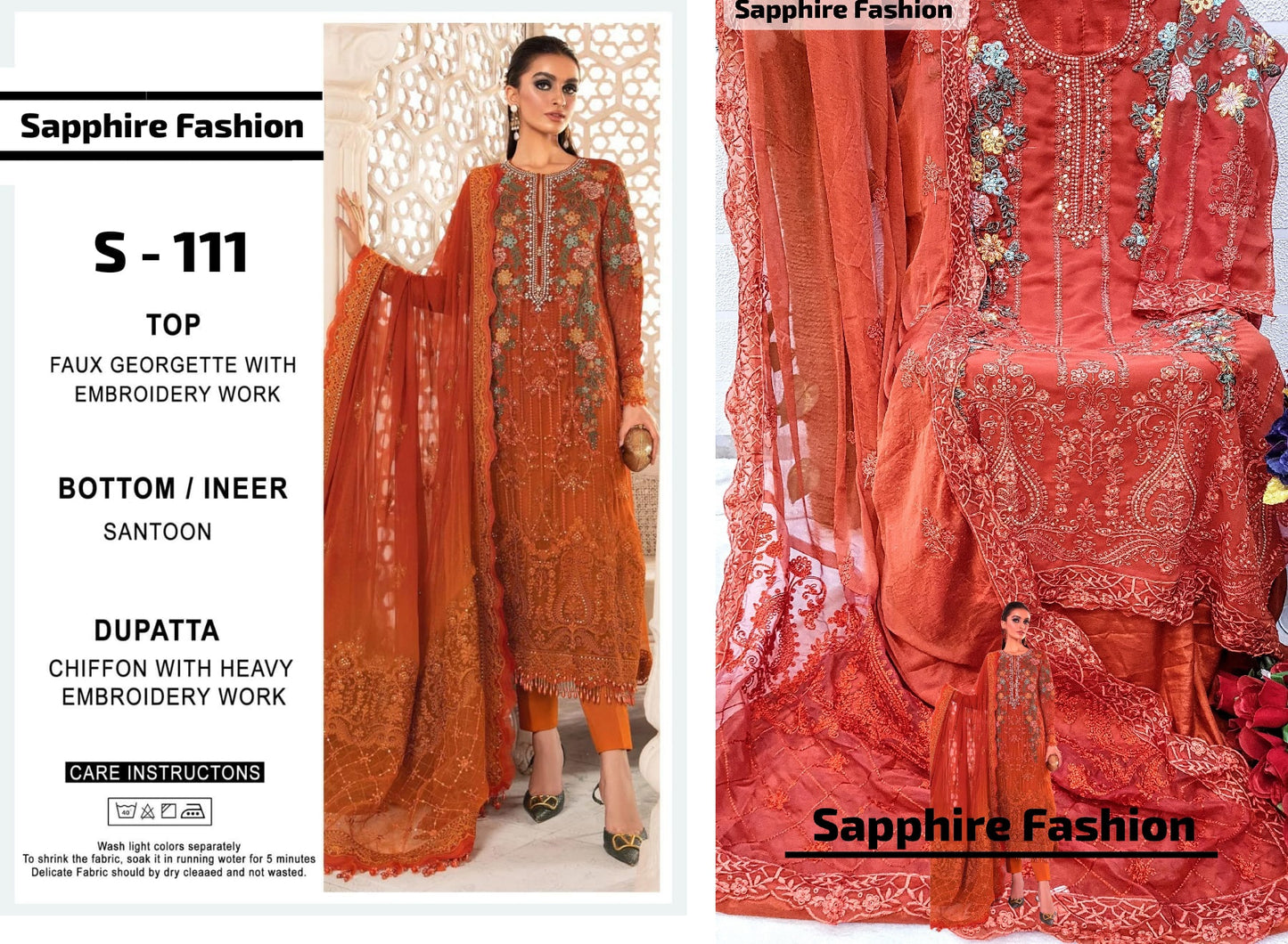 111 Sapphire Pakistani Salwar Suits