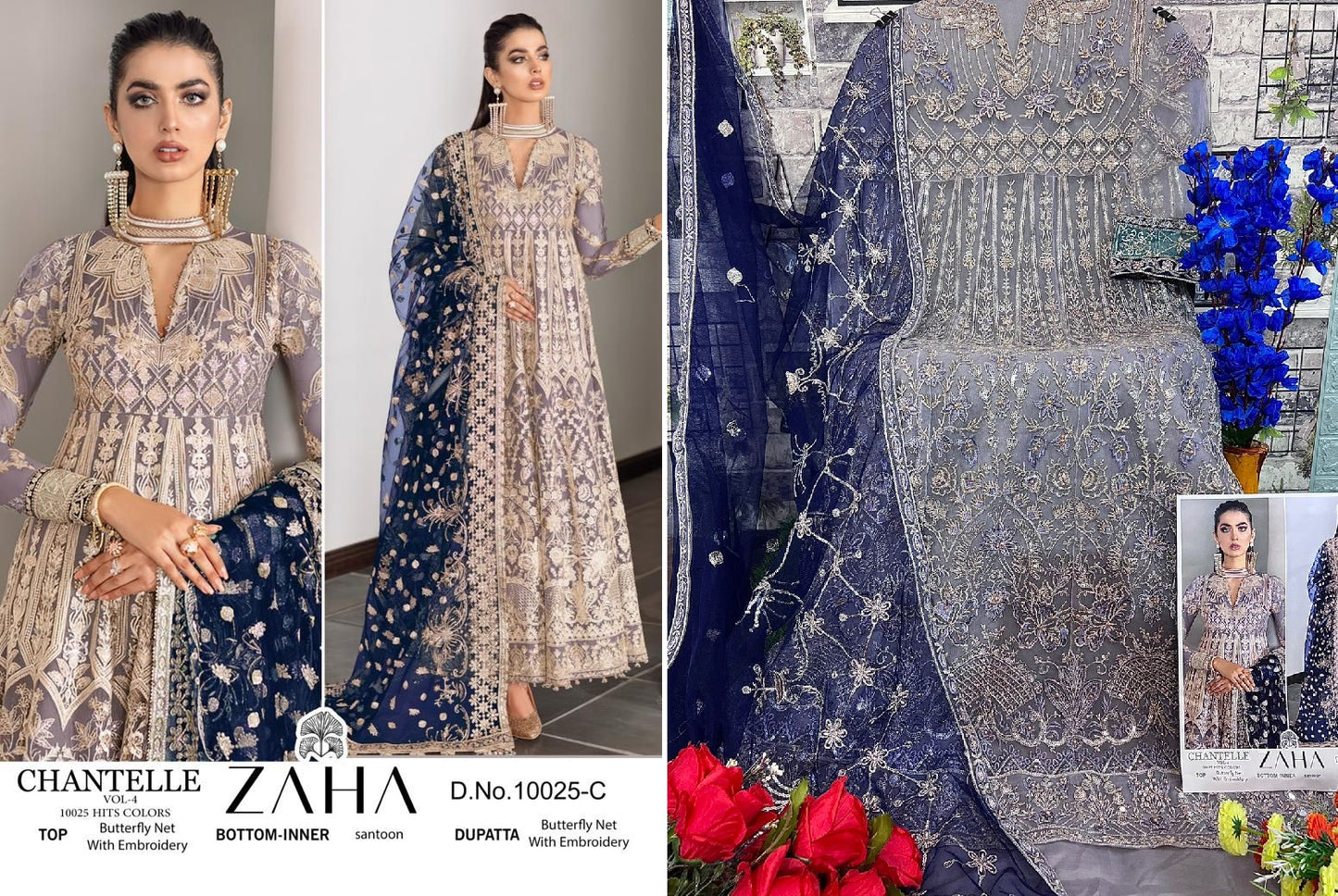 10025C Zaha Pakistani Salwar Suits