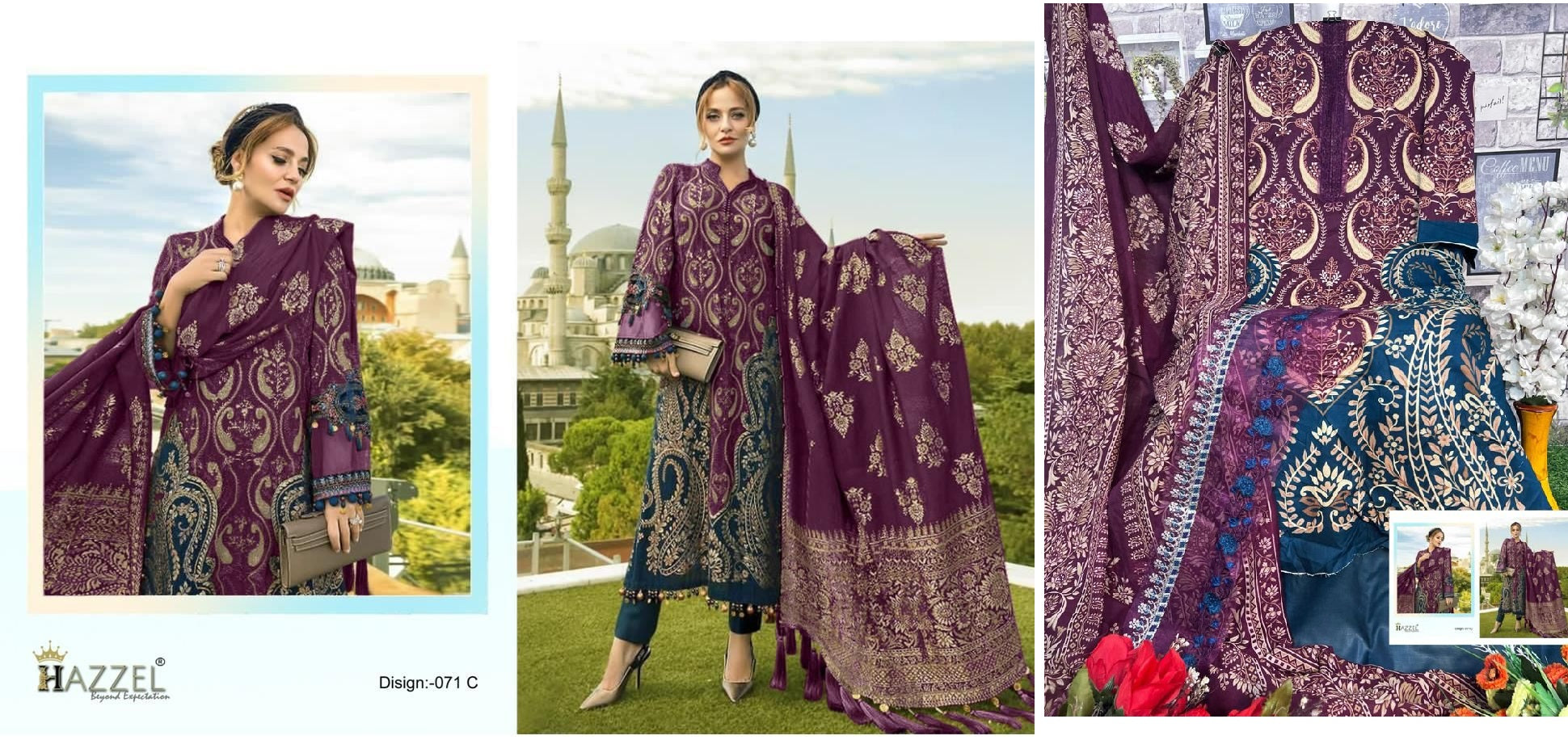 71C Hazzel Pakistani Salwar Suits