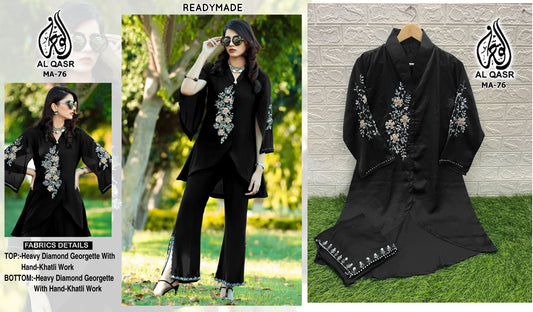 Ma-76Black Al Qasr Co Ord Set