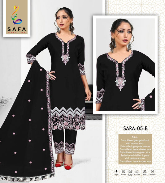 Sara-05B Safa Creation Pakistani Readymade Suits