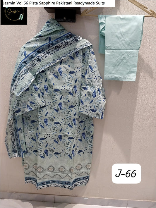 Jazmin Vol 66 Pista Sapphire Pakistani Readymade Suits