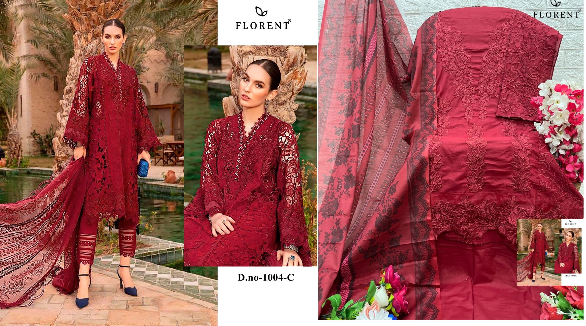 1004C Maria B Vol 1 Florent Pakistani Salwar Suits