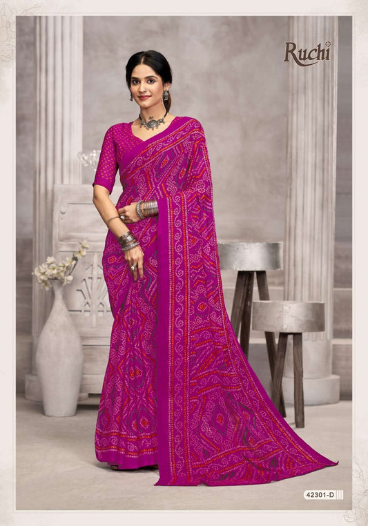 42301D Star Vol 194 Ruchi Chiffon Sarees