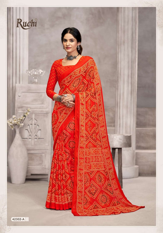 42302A Star Vol 194 Ruchi Chiffon Sarees