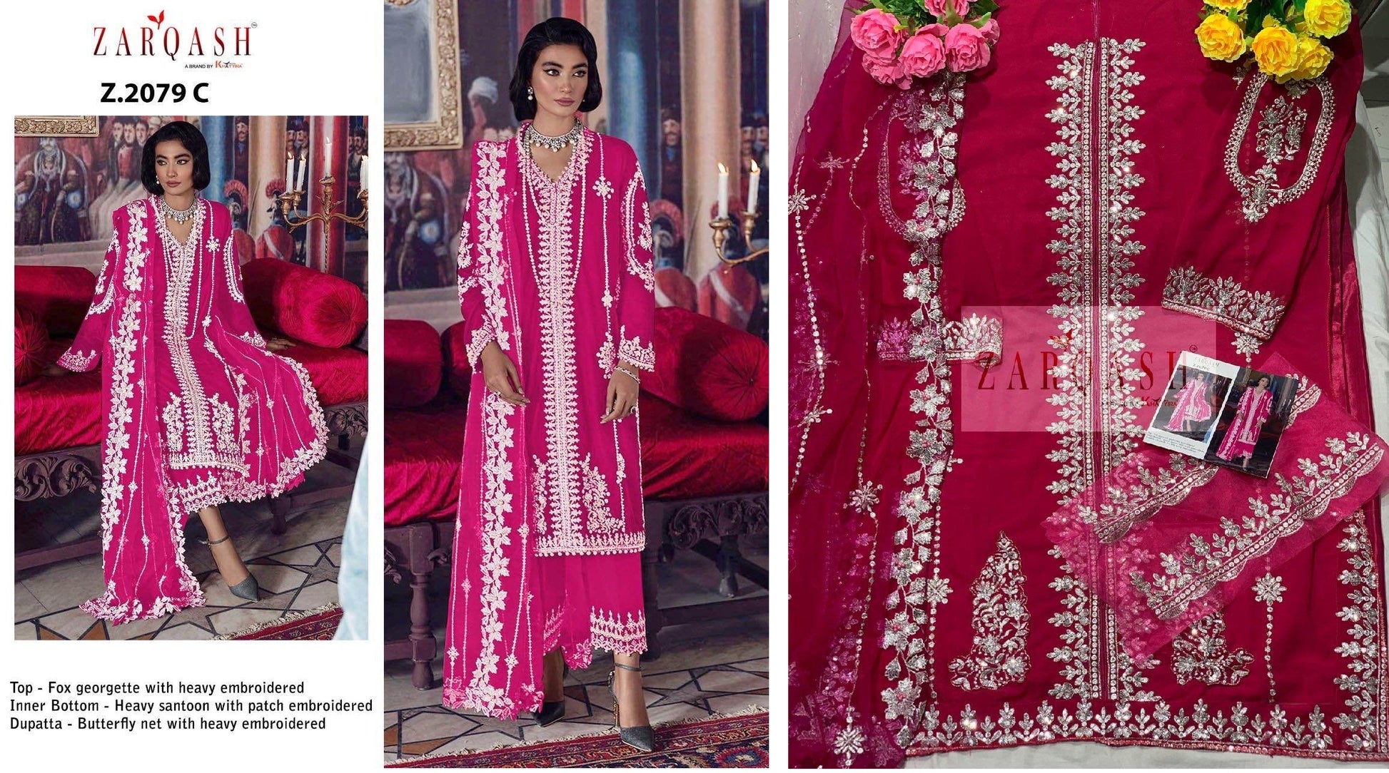Z-2079-C Zarqash Pakistani Salwar Suits