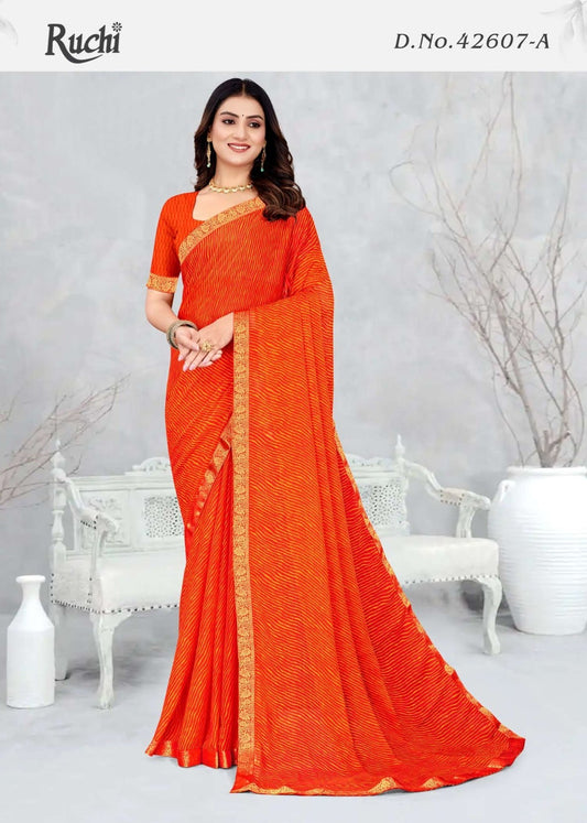 42607A Simayaa Lehriya Vol 7 Ruchi Chiffon Sarees