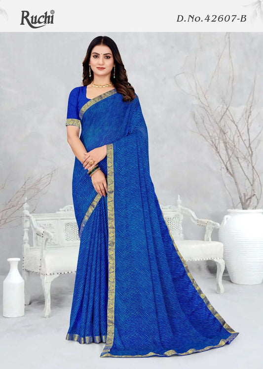 42607B Simayaa Lehriya Vol 7 Ruchi Chiffon Sarees