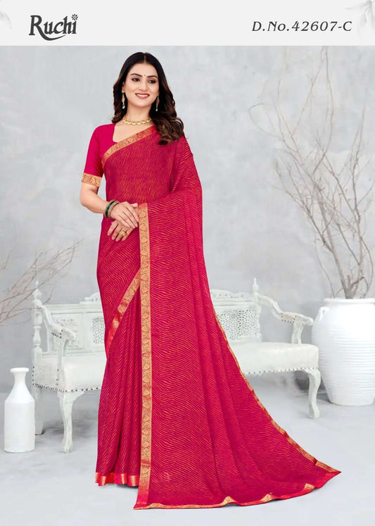 42607C Simayaa Lehriya Vol 7 Ruchi Chiffon Sarees