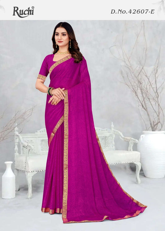42607E Simayaa Lehriya Vol 7 Ruchi Chiffon Sarees