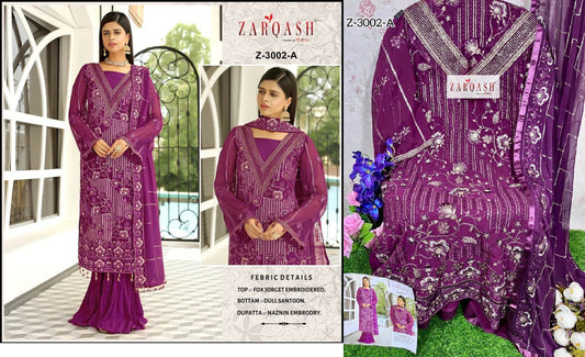 Z-3002-A Zarqash Pakistani Salwar Suits