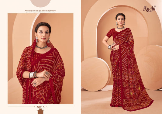 42801A Star Vol 195 Ruchi Chiffon Sarees