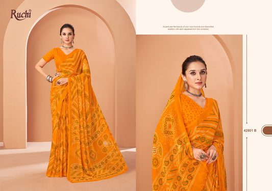 42801B Star Vol 195 Ruchi Chiffon Sarees