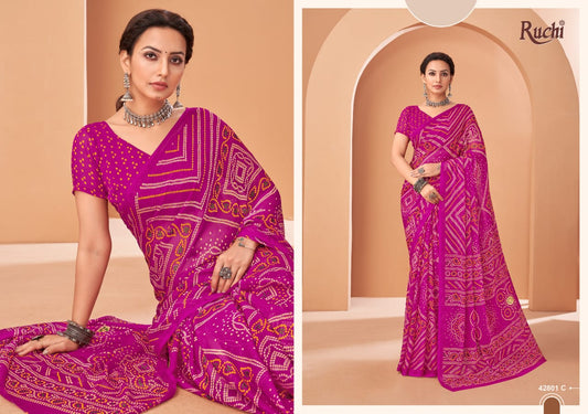 42801C Star Vol 195 Ruchi Chiffon Sarees