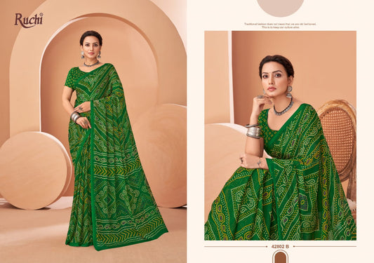 42802B Star Vol 195 Ruchi Chiffon Sarees
