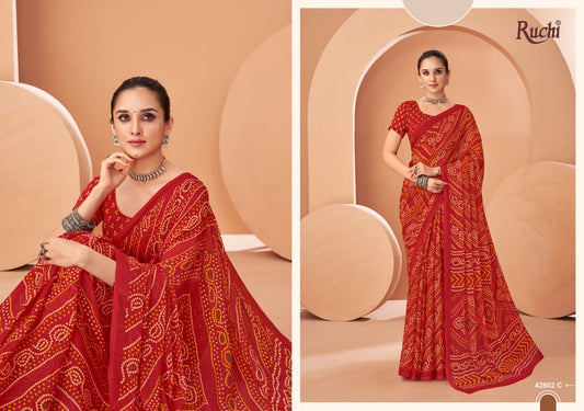 42802C Star Vol 195 Ruchi Chiffon Sarees