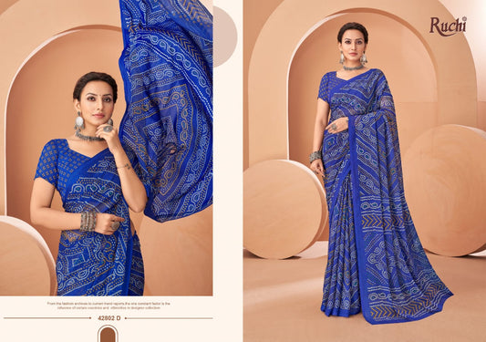 42802D Star Vol 195 Ruchi Chiffon Sarees