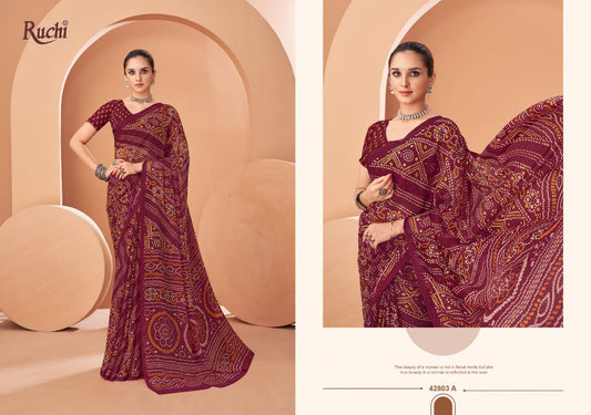 42803A Star Vol 195 Ruchi Chiffon Sarees