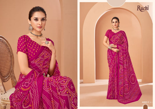 42803C Star Vol 195 Ruchi Chiffon Sarees