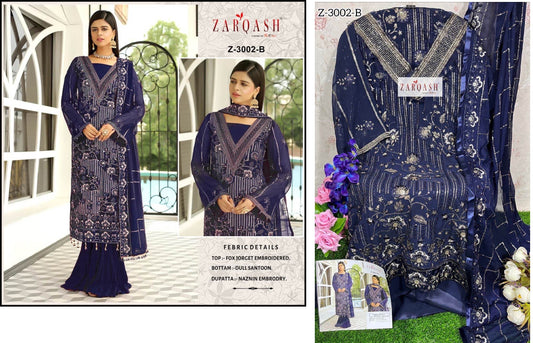 Z-3002-B Zarqash Pakistani Salwar Suits