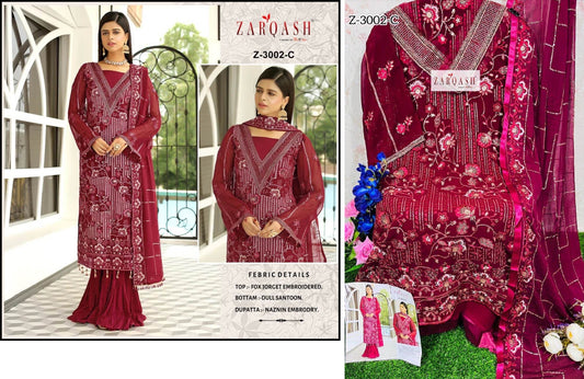 Z-3002-C Zarqash Pakistani Salwar Suits