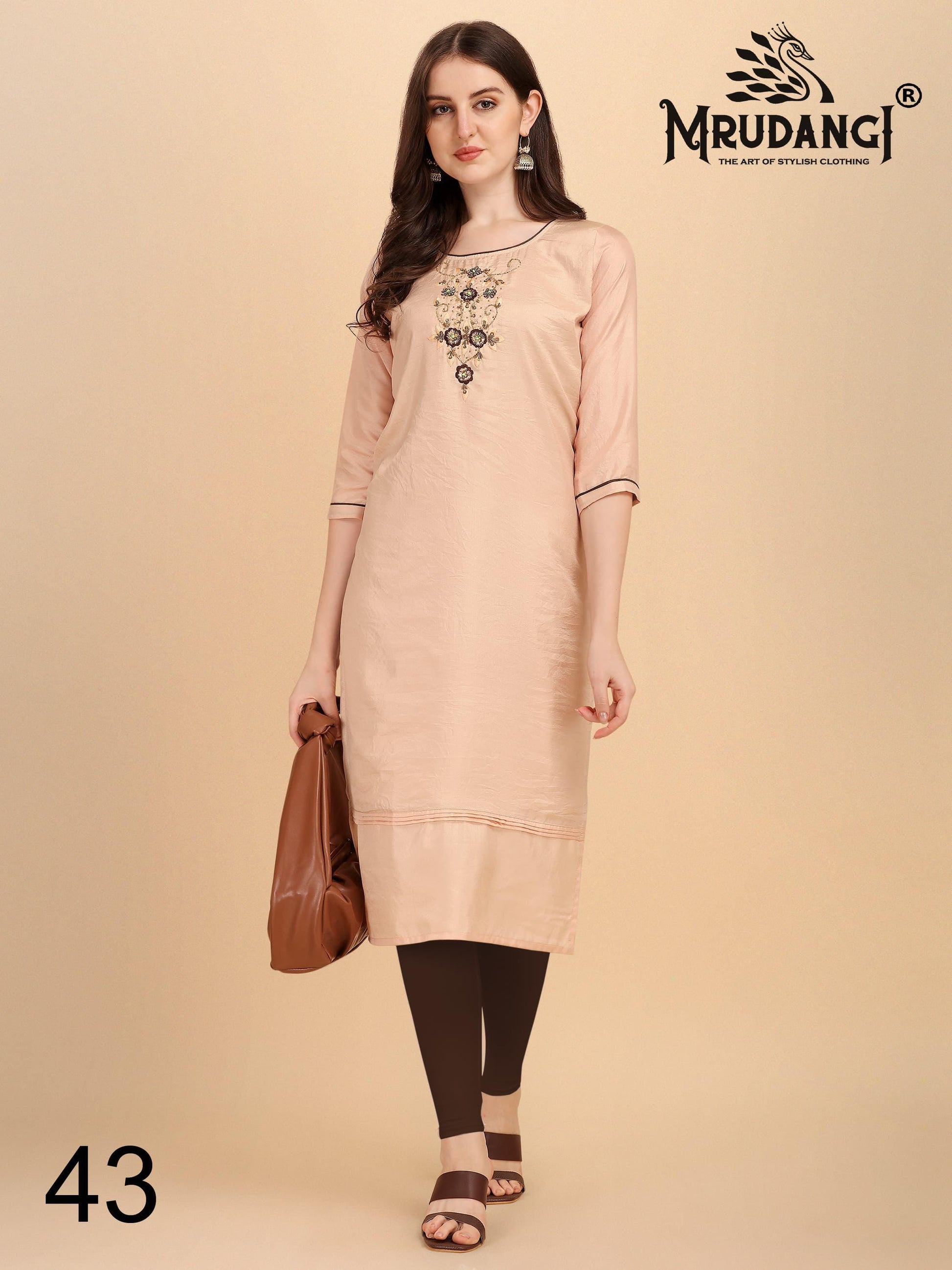 43-Noor Mrudangi Dola Silk Kurti