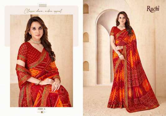 43001A Savera Vol 15 Ruchi Chiffon Sarees