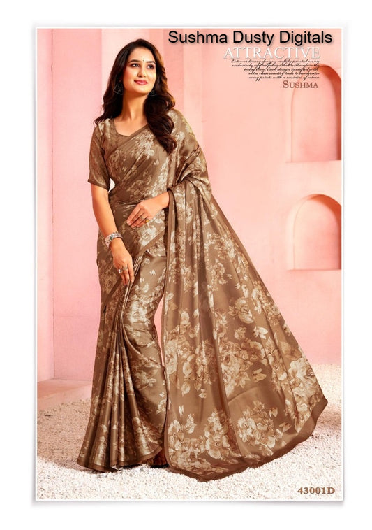 43001D Dusty Digitals Sushma Satin Sarees