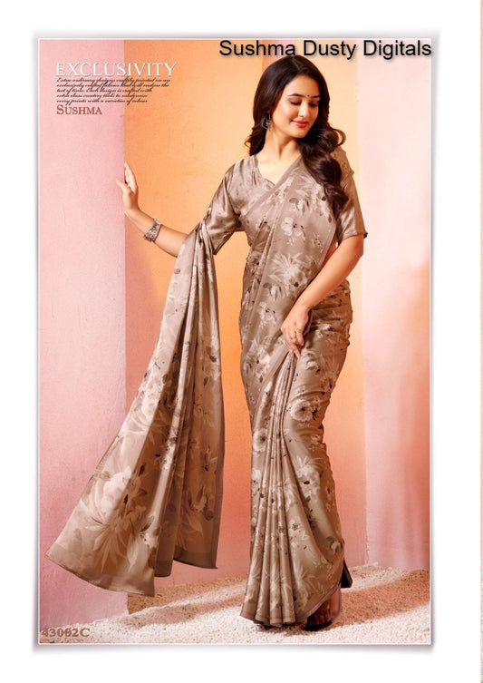 43002C Dusty Digitals Sushma Satin Sarees