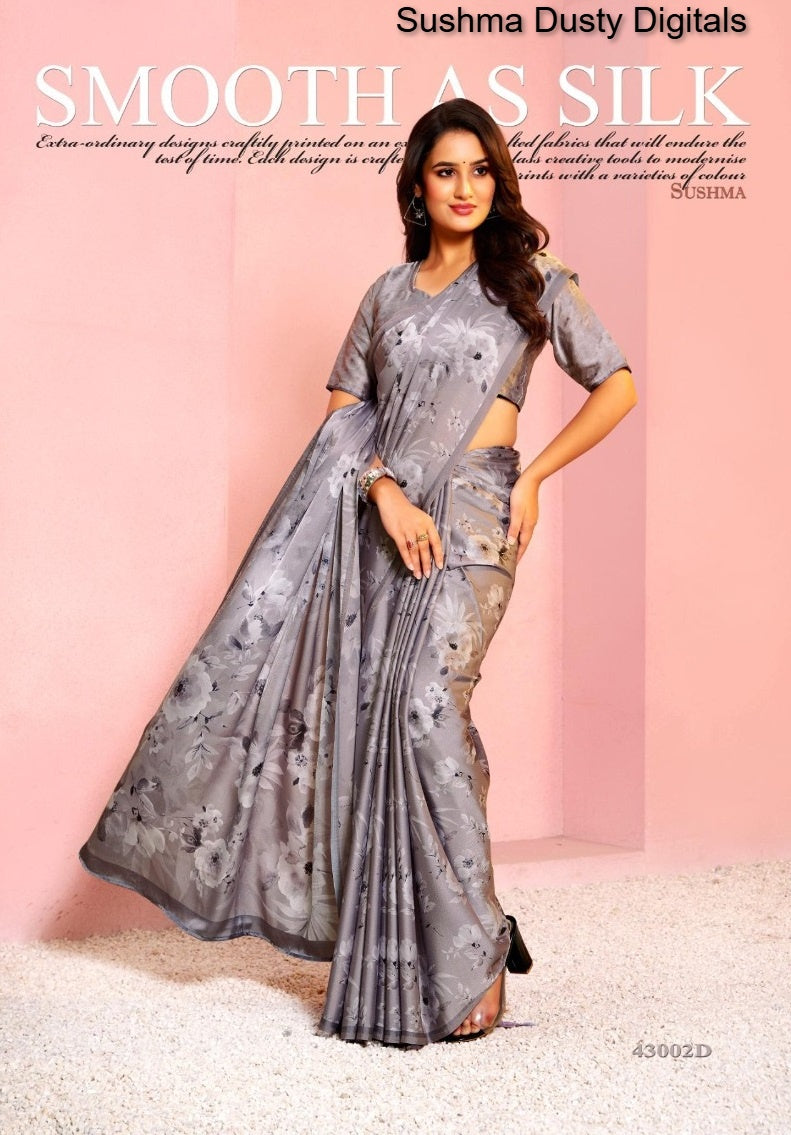 43002D Dusty Digitals Sushma Satin Sarees