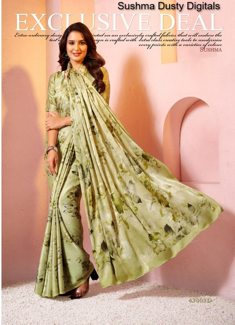43003D Dusty Digitals Sushma Satin Sarees