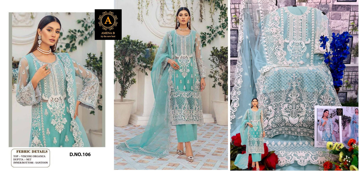 106 Amena B Pakistani Salwar Suits