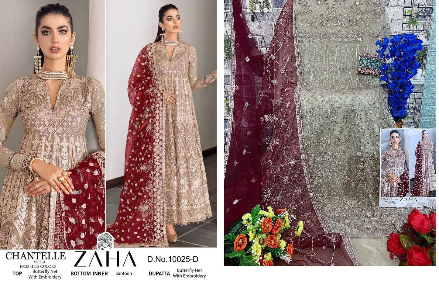 10025D Zaha Pakistani Salwar Suits