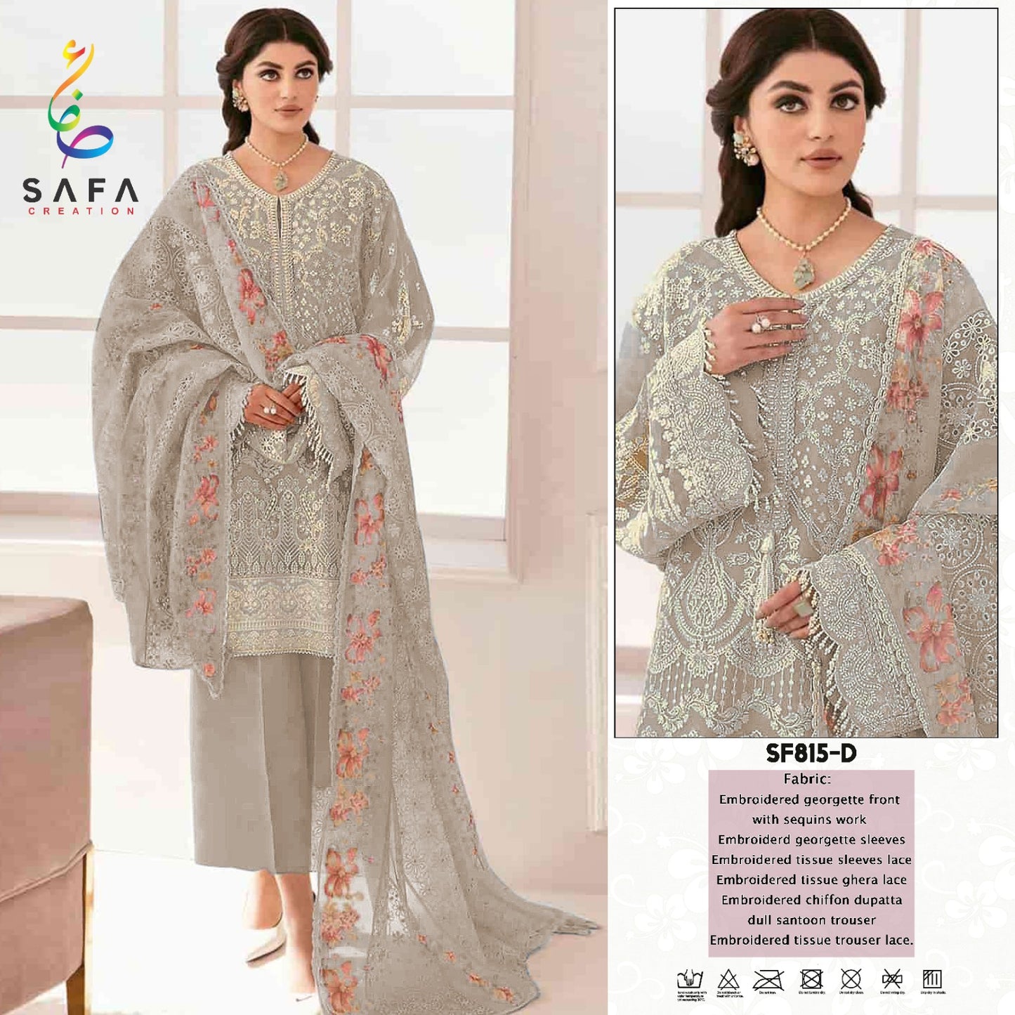 815D Safa Creation Pakistani Salwar Suits