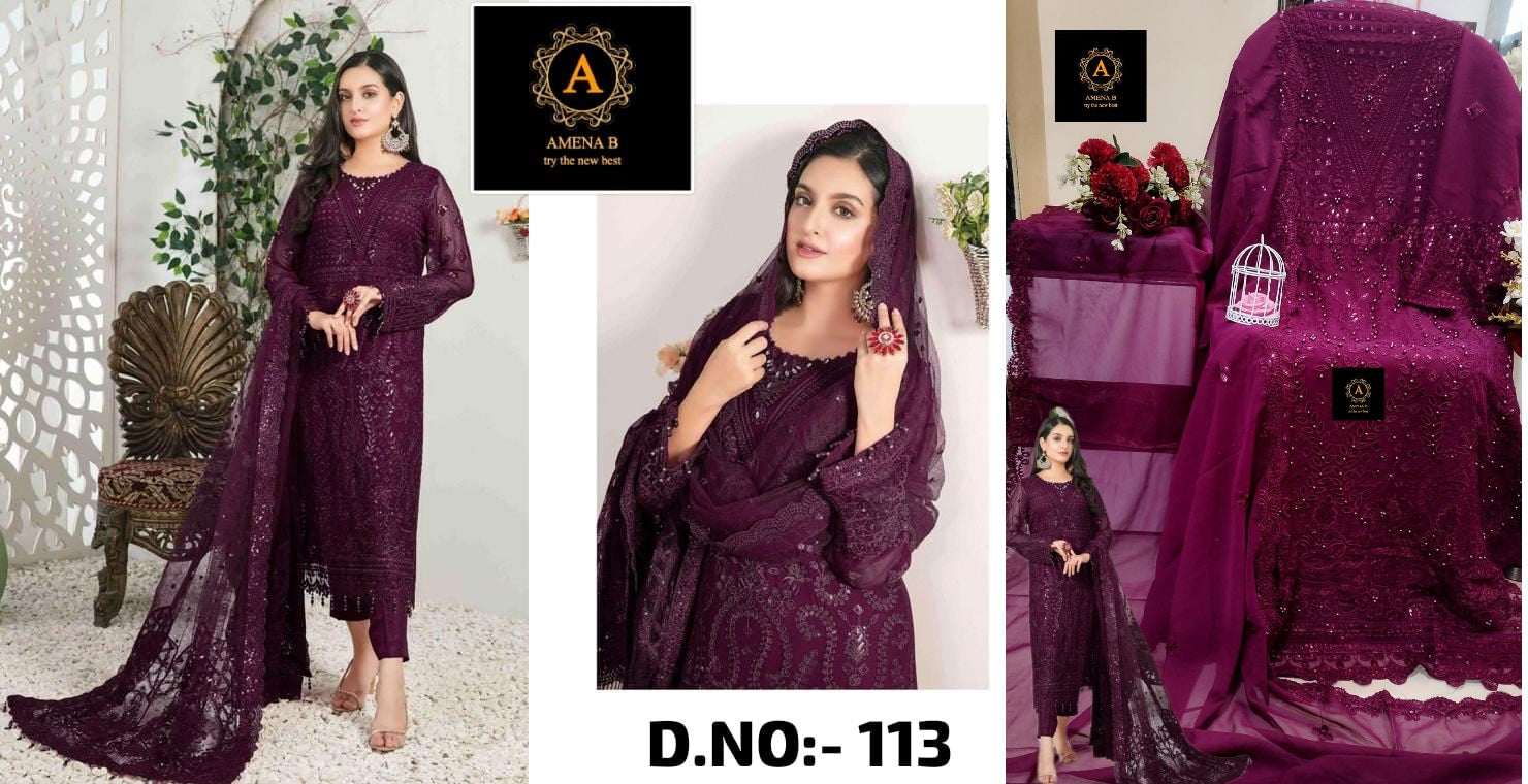 113 Amena B Pakistani Salwar Suits